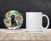 Gordon Setter Spring Path Large Sandstone Absorbent Round Coasters Pack of 4 DAC6640 product image at NuMercy 2