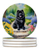 Chow Chow Spring Path Large Sandstone Absorbent Round Coasters Pack of 4 DAC6600 product image at NuMercy