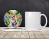 Corgi Spring Path Large Sandstone Absorbent Round Coasters Pack of 4 DAC6608 product image at NuMercy 2