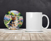 Yorkshire Terrier Spring Path Large Sandstone Absorbent Round Coasters Pack of 4 DAC6735 product image at NuMercy 2