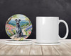Scottish Deerhound Spring Path Large Sandstone Absorbent Round Coasters Pack of 4 product image at NuMercy 2