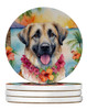 Anatolian Shepherd Luau Large Sandstone Absorbent Round Coasters Pack of 4 product image at NuMercy