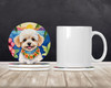 Maltipoo Luau Large Sandstone Absorbent Round Coasters Pack of 4 product image at NuMercy 2