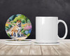 Akita Spring Garden Large Sandstone Absorbent Round Coasters Pack of 4 product image at NuMercy 2