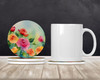 Roses in Watercolor Large Sandstone Absorbent Round Coasters Pack of 4 DAC1607 product image at NuMercy 2