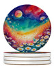 Colorful Daisies Large Sandstone Absorbent Round Coasters Pack of 4 DAC1951 product image at NuMercy