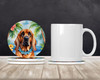 Bloodhound Luau Large Sandstone Absorbent Round Coasters Pack of 4 product image at NuMercy 2