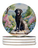 Curly-Coated Retriever Spring Path Large Sandstone Absorbent Round Coasters Pack of 4 product image at NuMercy