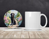 Curly-Coated Retriever Spring Path Large Sandstone Absorbent Round Coasters Pack of 4 product image at NuMercy 2