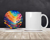 Colorful Petunias Large Sandstone Absorbent Round Coasters Pack of 4 product image at NuMercy 2