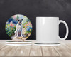 White Boxer Spring Path Large Sandstone Absorbent Round Coasters Pack of 4 product image at NuMercy 2