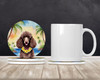 Chocolate Poodle Luau Large Sandstone Absorbent Round Coasters Pack of 4 DAC6499 product image at NuMercy 2