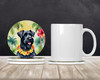 Giant Schnauzer Luau Large Sandstone Absorbent Round Coasters Pack of 4 product image at NuMercy 2