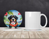Greater Swiss Mountain Dog Luau Large Sandstone Absorbent Round Coasters Pack of 4 product image at NuMercy 2