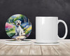 Sealyham Terrier Spring Path Large Sandstone Absorbent Round Coasters Pack of 4 product image at NuMercy 2