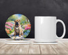 Shar Pei Spring Path Large Sandstone Absorbent Round Coasters Pack of 4 product image at NuMercy 2