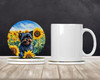Affenpinscher in Sunflowers Large Sandstone Absorbent Round Coasters Pack of 4 product image at NuMercy 2