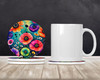 Colorful Anemones Large Sandstone Absorbent Round Coasters Pack of 4 product image at NuMercy 2