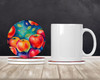 Colorful Apples Large Sandstone Absorbent Round Coasters Pack of 4 DAC1831 product image at NuMercy 2