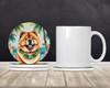Chow Chow Luau Large Sandstone Absorbent Round Coasters Pack of 4 DAC6407 product image at NuMercy 2