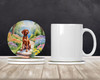 Vizsla Spring Path Large Sandstone Absorbent Round Coasters Pack of 4 product image at NuMercy 2