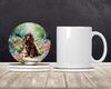 Sussex Spaniel Spring Path Large Sandstone Absorbent Round Coasters Pack of 4 product image at NuMercy 2