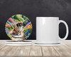 Tibetan Spaniel Spring Path Large Sandstone Absorbent Round Coasters Pack of 4 product image at NuMercy 2