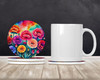 Colorful Carnations Large Sandstone Absorbent Round Coasters Pack of 4 DAC1940 product image at NuMercy 2