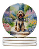 Otterhound Spring Path Large Sandstone Absorbent Round Coasters Pack of 4 product image at NuMercy