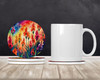 Colorful Gladiolus Large Sandstone Absorbent Round Coasters Pack of 4 product image at NuMercy 2
