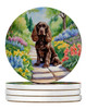 Cocker Spaniel Spring Path Large Sandstone Absorbent Round Coasters Pack of 4 DAC6603 product image at NuMercy