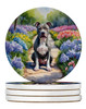 Pit Bull Terrier Spring Path Large Sandstone Absorbent Round Coasters Pack of 4 DAC6688 product image at NuMercy