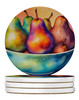 Colorful Pears Large Sandstone Absorbent Round Coasters Pack of 4 DAC1857 product image at NuMercy