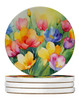 Freesias in Watercolor Large Sandstone Absorbent Round Coasters Pack of 4 DAC1565 product image at NuMercy