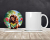 Sussex Spaniel Luau Large Sandstone Absorbent Round Coasters Pack of 4 product image at NuMercy 2