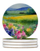 Massachusetts Mayflowers in Watercolor Large Sandstone Absorbent Round Coasters Pack of 4 DAC1670 product image at NuMercy