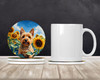 Norwich Terrier in Sunflowers Large Sandstone Absorbent Round Coasters Pack of 4 product image at NuMercy 2
