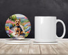 Australian Terrier Spring Garden Large Sandstone Absorbent Round Coasters Pack of 4 product image at NuMercy 2