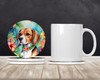 Beagle Luau Large Sandstone Absorbent Round Coasters Pack of 4 DAC6363 product image at NuMercy 2