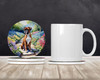 Boxer Spring Path Large Sandstone Absorbent Round Coasters Pack of 4 DAC6582 product image at NuMercy 2