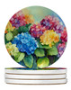 Hydrangeas in Watercolor Large Sandstone Absorbent Round Coasters Pack of 4 DAC1574 product image at NuMercy