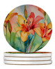 Lilies in Watercolor Large Sandstone Absorbent Round Coasters Pack of 4 DAC1588 product image at NuMercy
