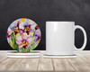 Orchids in Watercolor Large Sandstone Absorbent Round Coasters Pack of 4 DAC1589 product image at NuMercy 2