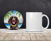 American Water Spaniel Luau Large Sandstone Absorbent Round Coasters Pack of 4 product image at NuMercy 2