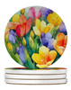 Freesias in Watercolor Large Sandstone Absorbent Round Coasters Pack of 4 DAC1568 product image at NuMercy