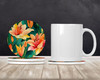 Lilies in Watercolor Large Sandstone Absorbent Round Coasters Pack of 4 DAC1587 product image at NuMercy 2