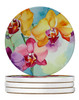 Orchids in Watercolor Large Sandstone Absorbent Round Coasters Pack of 4 DAC1599 product image at NuMercy