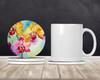 Orchids in Watercolor Large Sandstone Absorbent Round Coasters Pack of 4 DAC1599 product image at NuMercy 2