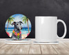 Scottish Deerhound Luau Large Sandstone Absorbent Round Coasters Pack of 4 product image at NuMercy 2