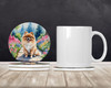 Pomeranian Spring Path Large Sandstone Absorbent Round Coasters Pack of 4 DAC6690 product image at NuMercy 2